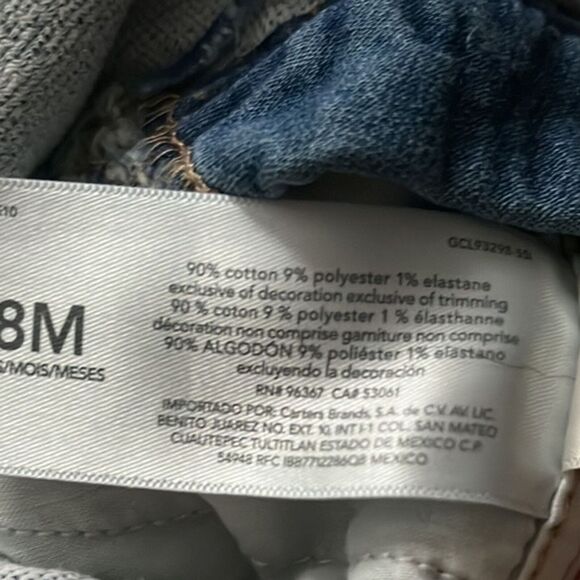 Oshkosh B’Gosh Denim Overalls Baby 18M Blue Medium Wash Adjustable Button Straps - Picture 5 of 6